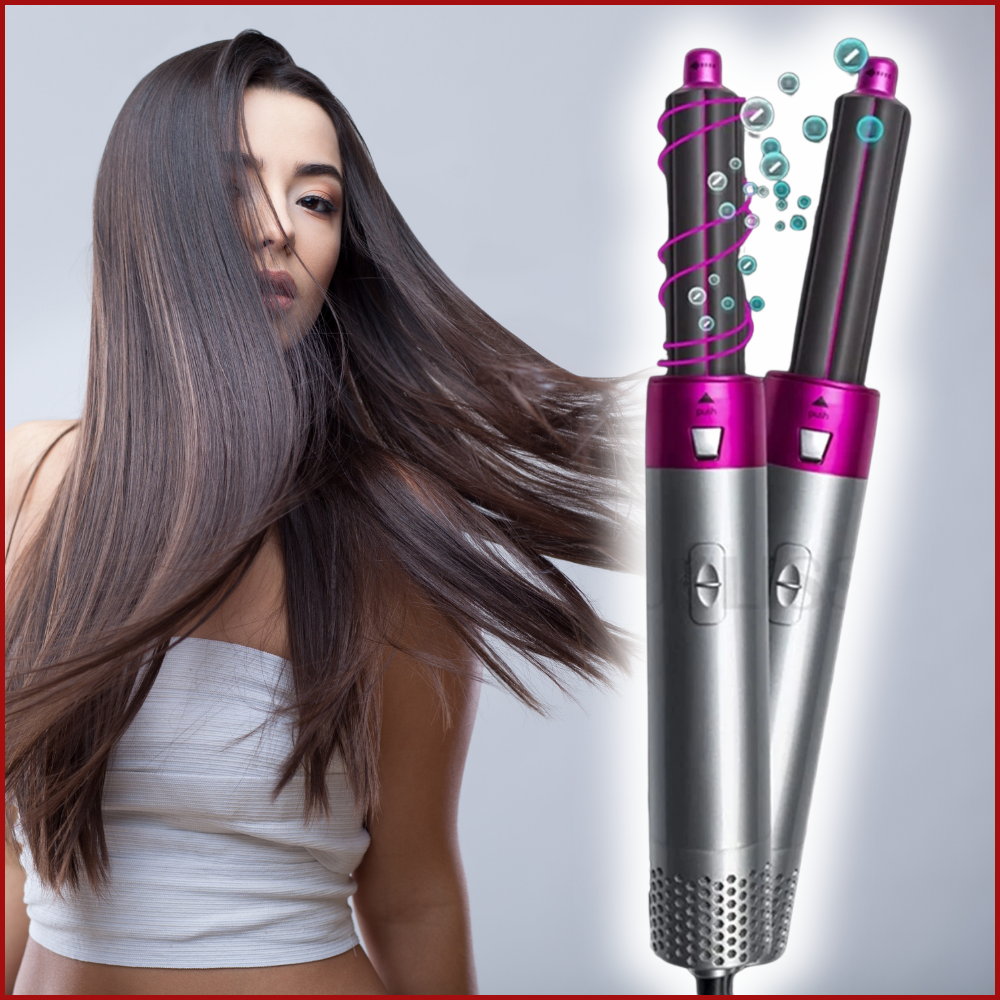 5 in 1 Hair Styler Kit – Curl, Straighten, Volumize & Dry with One Tool
